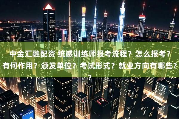 中金汇融配资 统感训练师报考流程？怎么报考？有何作用？颁发单位？考试形式？就业方向有哪些？